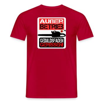 Geduldsfaden gerissen - Männer T-Shirt - Rot - Vorne - AI Model Male 178 dark (178cm)