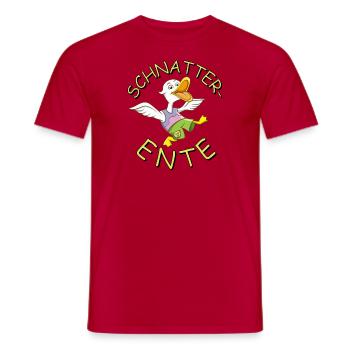 Gadwall - Men's T-Shirt - red - Front - AI Model Male 178 dark (178cm)