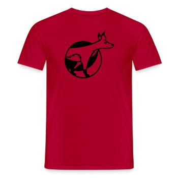 Fox Hole Front Part Front Burrow Go Out - Men's T-Shirt - red - Front - AI Model Male 178 dark (178cm)