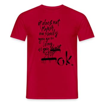 Do not stop - Männer T-Shirt - Rot - Vorne - AI Model Male 178 dark (178cm)