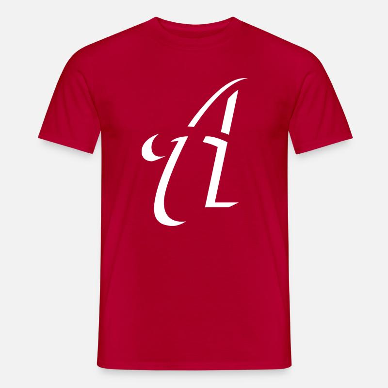 Letter A, Name, der Buchstabe A - Männer T-Shirt - Rot