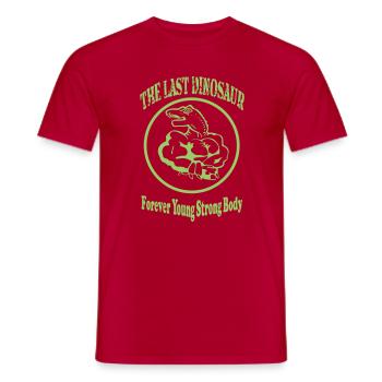 The Last Dinosaur - Männer T-Shirt - Rot - Vorne - AI Model Male 178 dark (178cm)