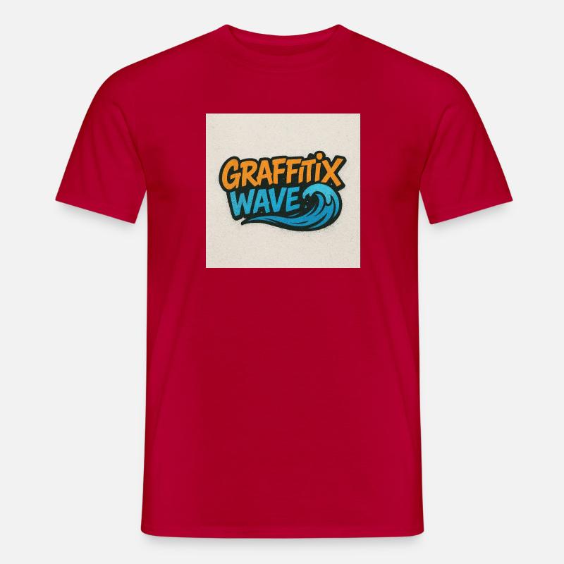 Graffitix Wave Graffiti Logo - Men’s T-shirt - red