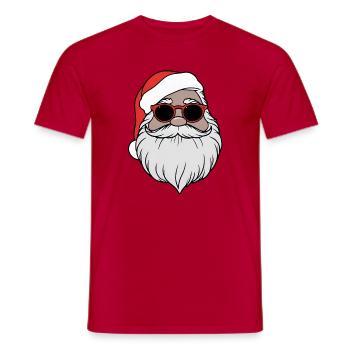 Santa with red sunglasses - Men's T-Shirt - red - Front - AI Model Male 178 dark (178cm)