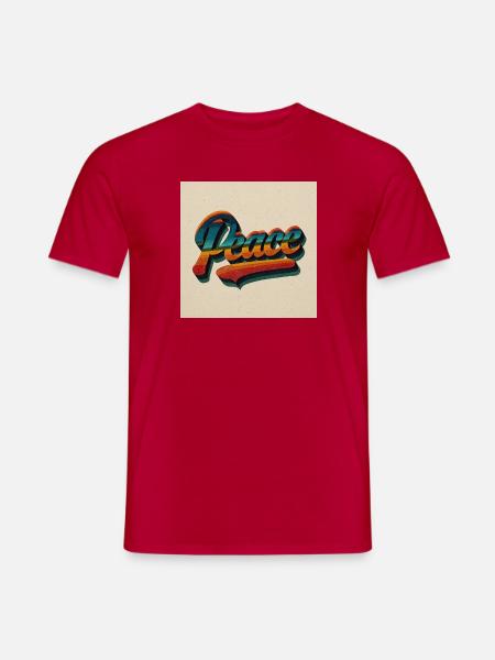 Vintage Peace Vibes - Männer T-Shirt - Rot