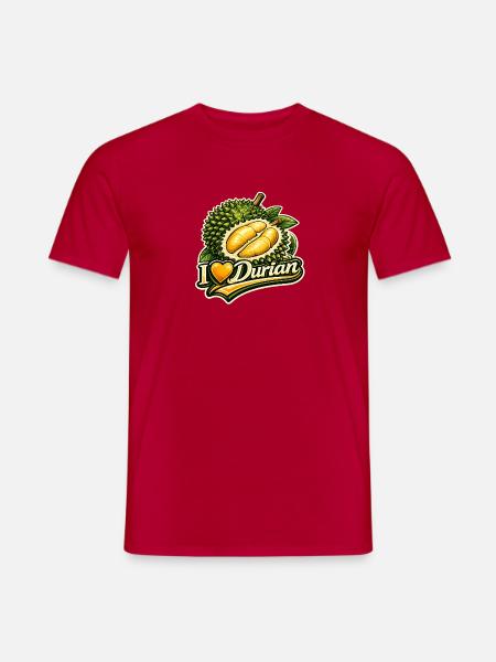 I Love Durian – Retro Thailand Fruit Vintage Desig - Männer T-Shirt - Rot