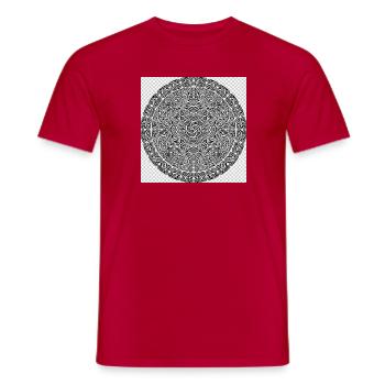 Maori style Rundmandala Ornament - Männer T-Shirt - Rot - Vorne - AI Model Male 178 dark (178cm)