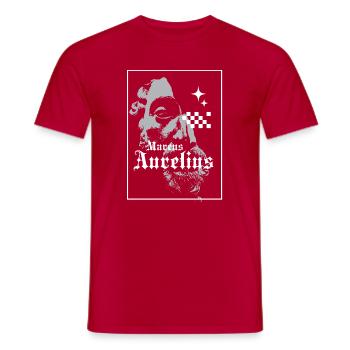Portrait de Marc Aurèle - T-shirt homme - rouge - Devant - AI Model Male 178 dark (178cm)