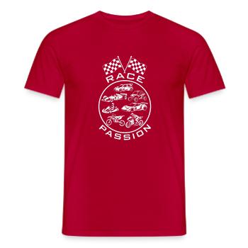 Vehicle and Speed Racing Race Passion - Men's T-Shirt - red - Front - AI Model Male 178 dark (178cm)