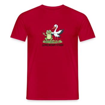 Gemeinsam Stark - Männer T-Shirt - Rot - Vorne - AI Model Male 178 dark (178cm)