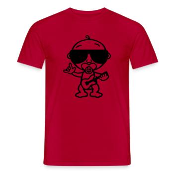 Cool Rock Baby (SW) - Männer T-Shirt - Rot - Vorne - AI Model Male 178 dark (178cm)