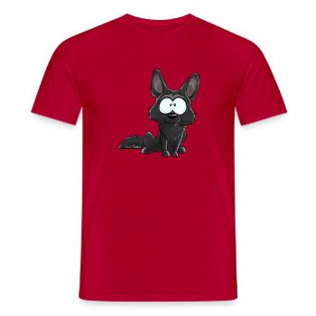 Je Suis Berger Allemand noir - T-shirt homme - rouge - Devant - AI Model Male 178 dark (178cm)