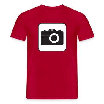 Foto - Männer T-Shirt - Rot - Vorne - AI Model Male 178 dark (178cm)