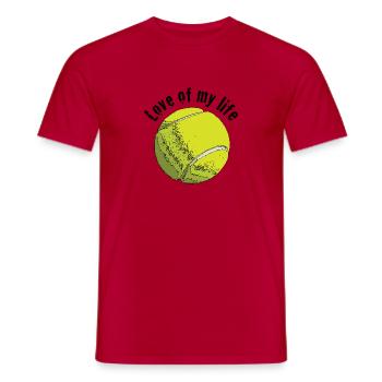 tennislove1 - T-shirt homme - rouge - Devant - AI Model Male 178 dark (178cm)