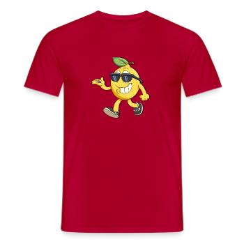 Cool lemon - Men's T-Shirt - red - Front - AI Model Male 178 dark (178cm)