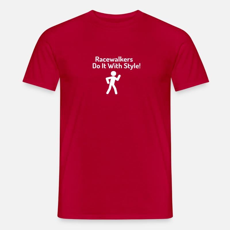 Style de marche de course drôle - T-shirt homme - rouge
