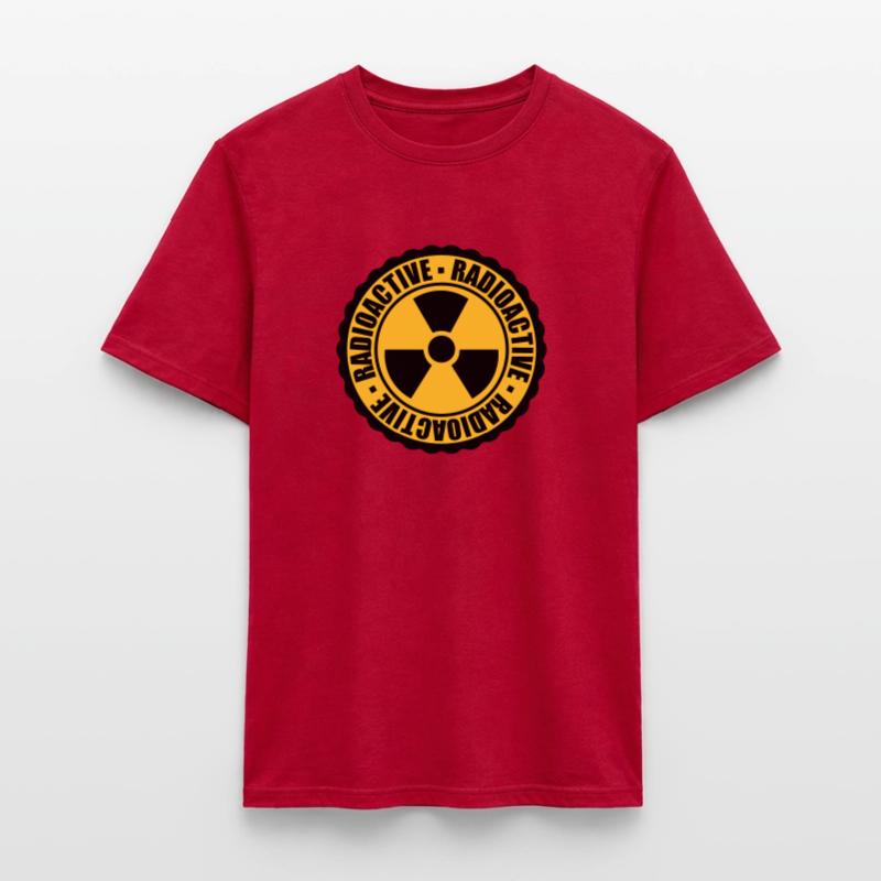 stamp danger caution caution caution atomic bomb Men’s T-shirt