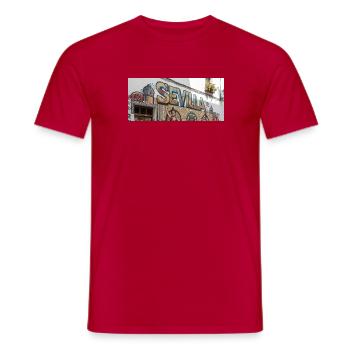 Séville Rue Graffiti Flamenco - T-shirt homme - rouge - Devant - AI Model Male 178 dark (178cm)