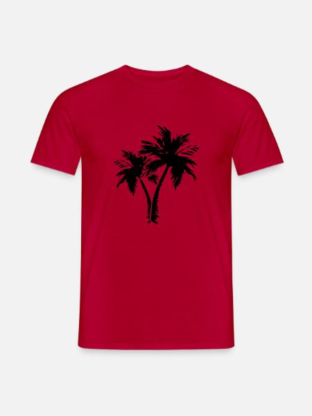 palm trees - Männer T-Shirt - Rot