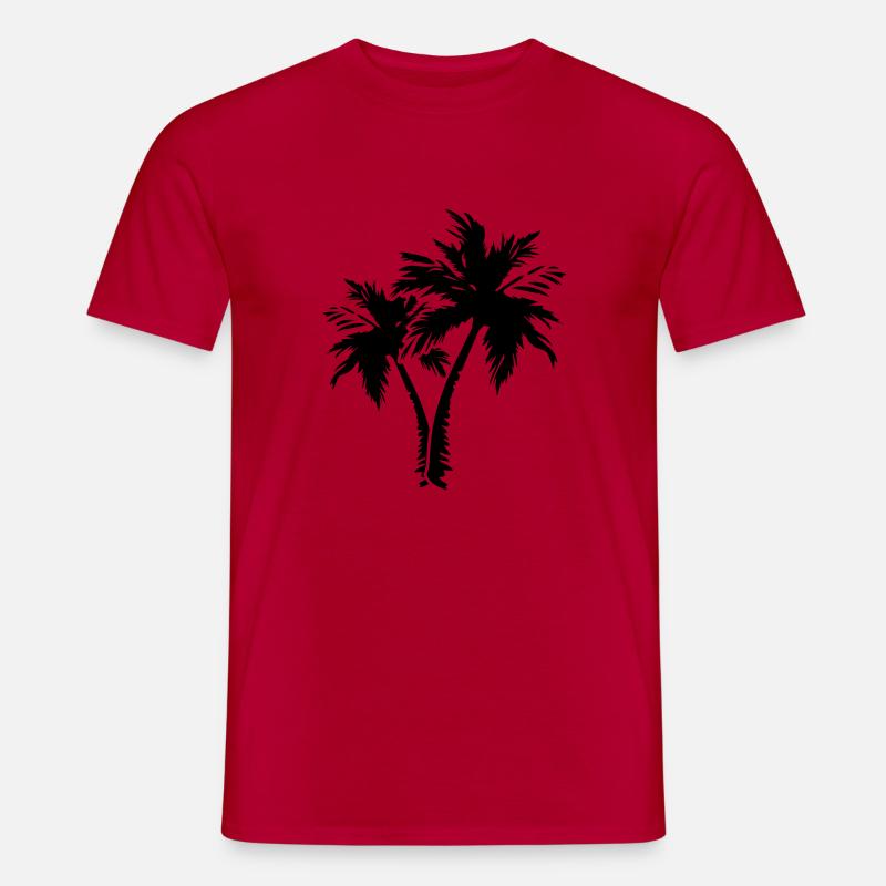 palm trees - Männer T-Shirt - Rot