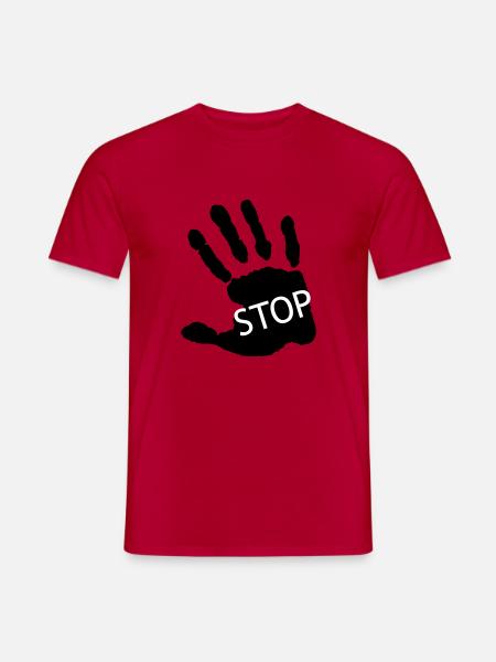 Stop violence - Men's T-Shirt - red