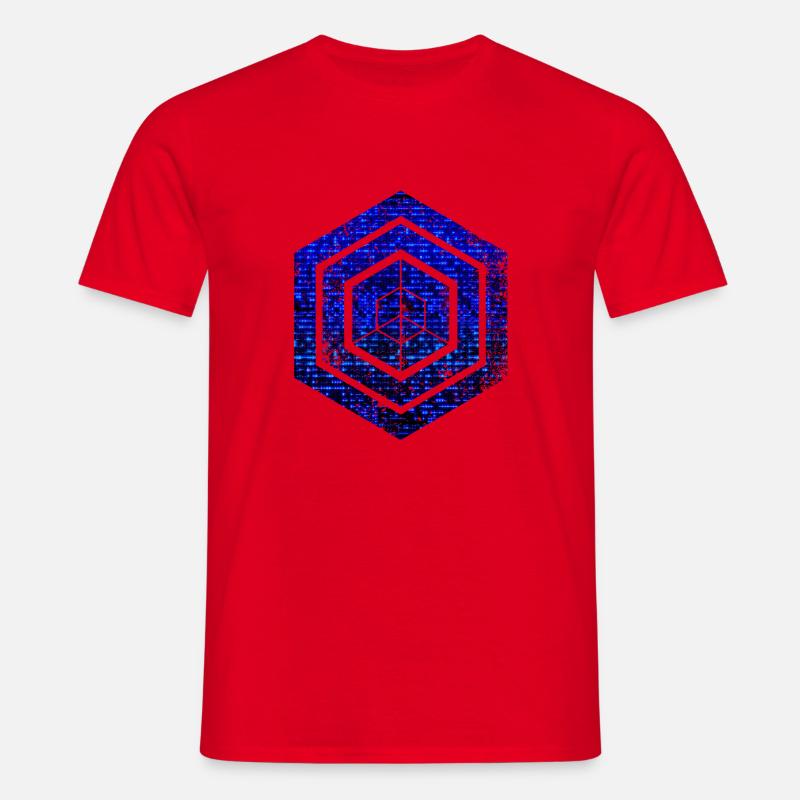 Hexagon-Programmierung Programmierer Codierung geometrisch - Männer T-Shirt - Rot