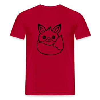 Fox Red Fox Wild Animal Clever Forest Inhabitants - Men's T-Shirt - red - Front - AI Model Male 178 dark (178cm)