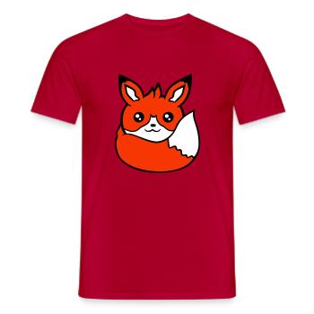 Fox Red Fox Wild Animal Clever Forest Inhabitants - Men's T-Shirt - red - Front - AI Model Male 178 dark (178cm)