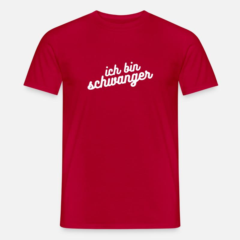 schwanger - Männer T-Shirt - Rot