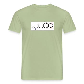 mdma Ecstasy Strukturformel - Männer T-Shirt - Sage - Vorne - AI Model Male 178 light (178cm)