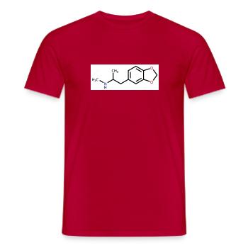 mdma Ecstasy Strukturformel - Männer T-Shirt - Rot - Vorne - AI Model Male 178 dark (178cm)