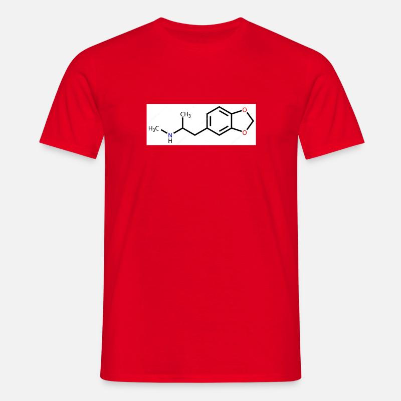 mdma ecstasy structural formula - Men's T-Shirt - red