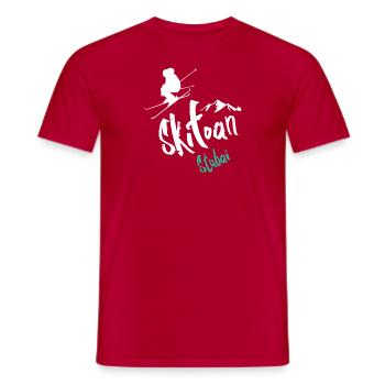 Skifahren Stubai - Männer T-Shirt - Rot - Vorne - AI Model Male 178 dark (178cm)