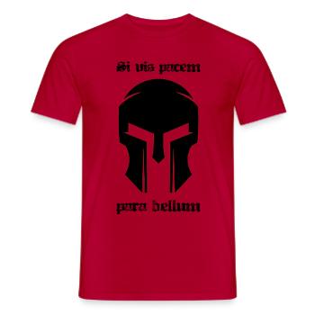 Si vis pacem para bellum - Men's T-Shirt - red - Front - AI Model Male 178 dark (178cm)
