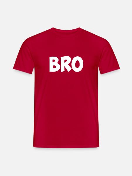 Bro lettering - Men's T-Shirt - red