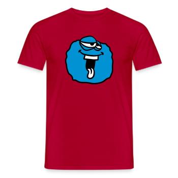 cercle de balle autour du visage de rire monstre de tête drôle - T-shirt homme - rouge - Devant - AI Model Male 178 dark (178cm)