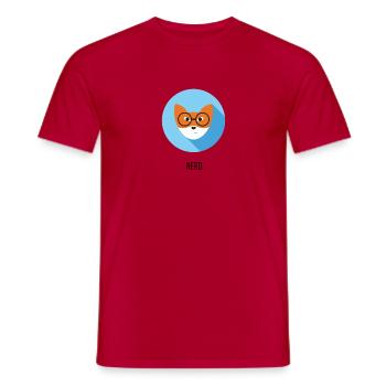 Nerd - T-shirt homme - rouge - Devant - AI Model Male 178 dark (178cm)