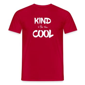 Kind is the new cool / nice is the new cool - Men's T-Shirt - red - Front - AI Model Male 178 dark (178cm)