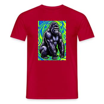 gorilla - Men's T-Shirt - red - Front - AI Model Male 178 dark (178cm)