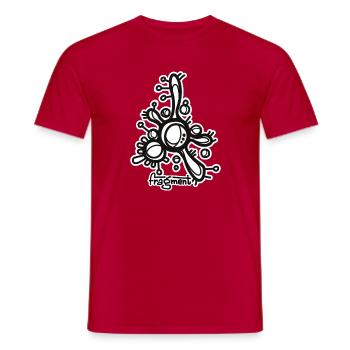 Logo Fragment Organic Signature - Men's T-Shirt - red - Front - AI Model Male 178 dark (178cm)
