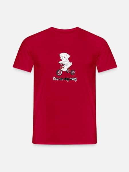 I am on my Way - Hund - Männer T-Shirt - Rot