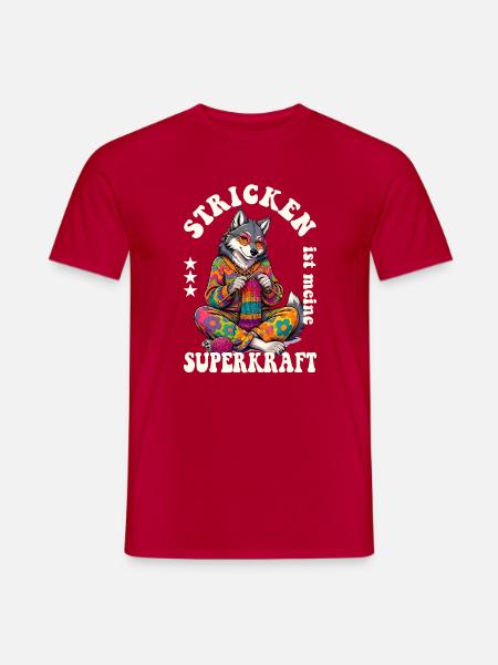 Stricken Strickerin Stricker - Männer T-Shirt - Rot