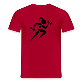 Frau Kurzhantel Hantel Training GYM - Männer T-Shirt - Rot - Vorne - AI Model Male 178 dark (178cm)