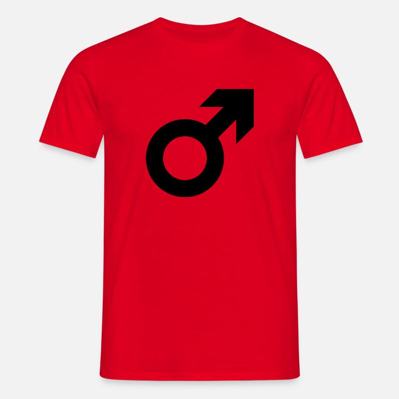 Männlich Geschlecht - Männer T-Shirt - Rot
