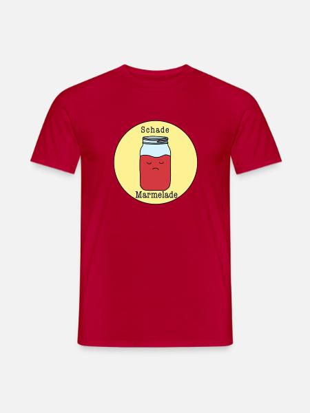 Schade Marmelade - Männer T-Shirt - Rot