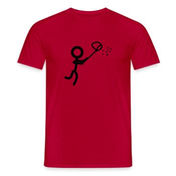 attraper Stickman - T-shirt homme - rouge - Devant - AI Model Male 178 dark (178cm)