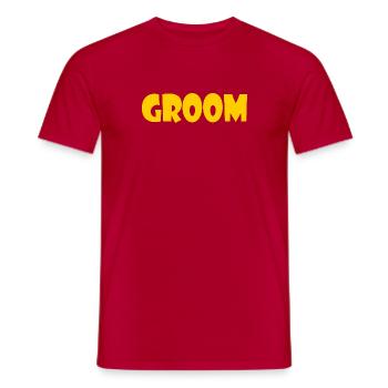 Groom - T-shirt homme - rouge - Devant - AI Model Male 178 dark (178cm)
