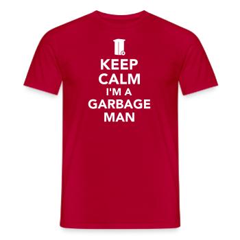 Keep calm I’m a garbage man - Men's T-Shirt - red - Front - AI Model Male 178 dark (178cm)