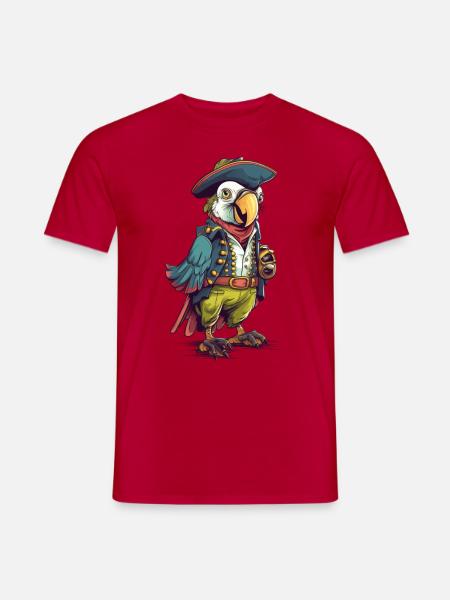 Parrot Pirate - Men's T-Shirt - red