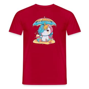 Magic Unicorn - Summer Edition - Men's T-Shirt - red - Front - AI Model Male 178 dark (178cm)